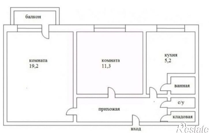 2-комн квартира ул Грибоедова, 56,  д. 56