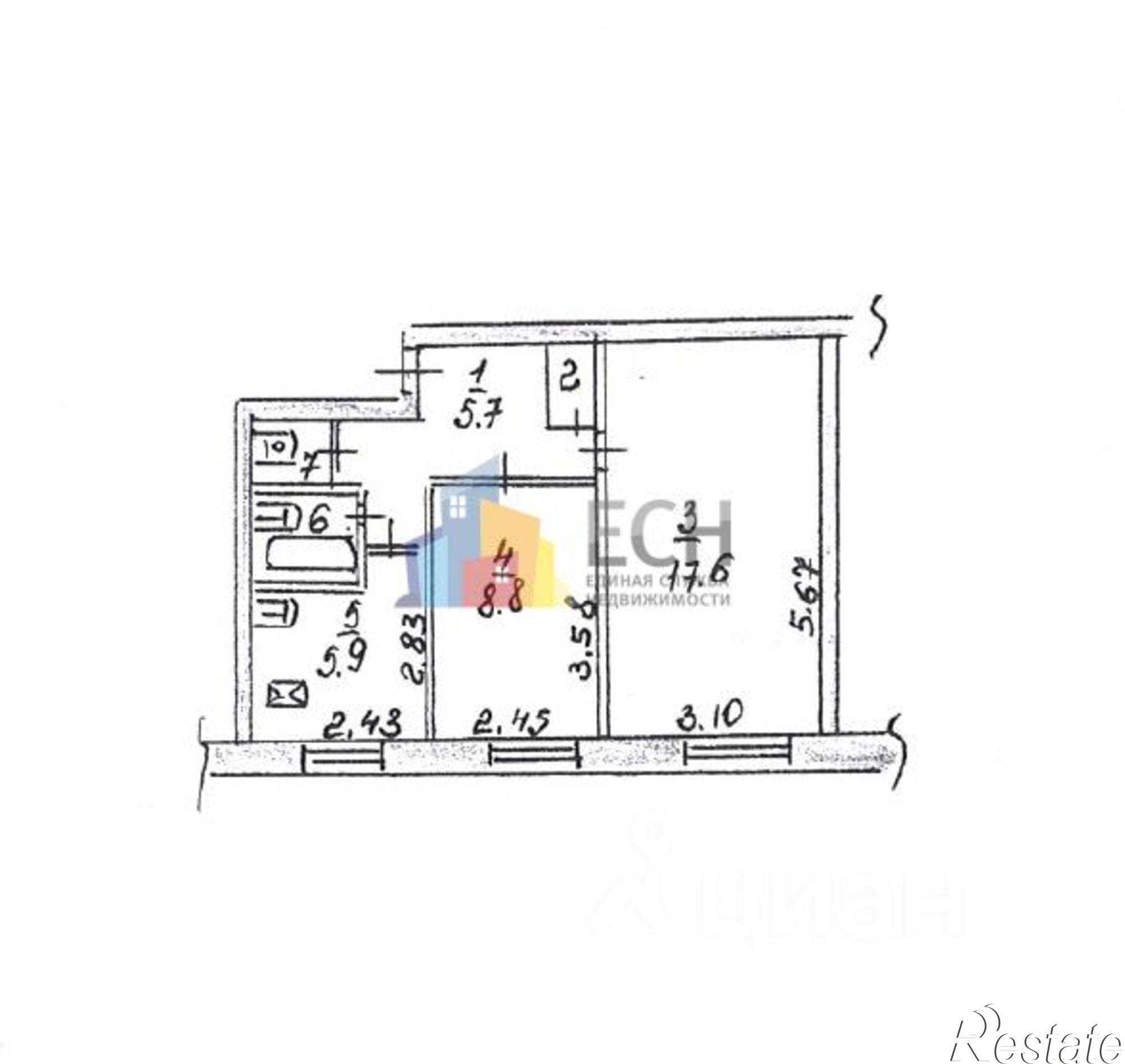 Купить квартиру за 3 800 000 рублей на улица Маршала Жукова, 12