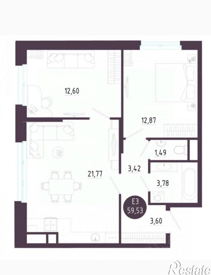 2-комн квартира ул Большая, 12,  д. 12