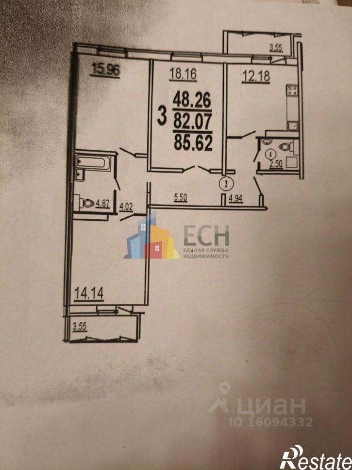 3-комн квартира ул Вильямса, 12а,  д. 12а