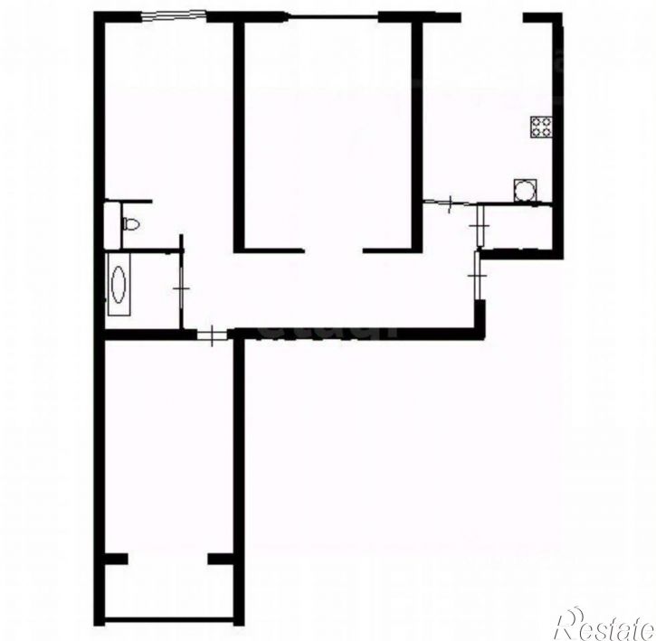 3-комн квартира Пролетарская улица, 24,  д. 24