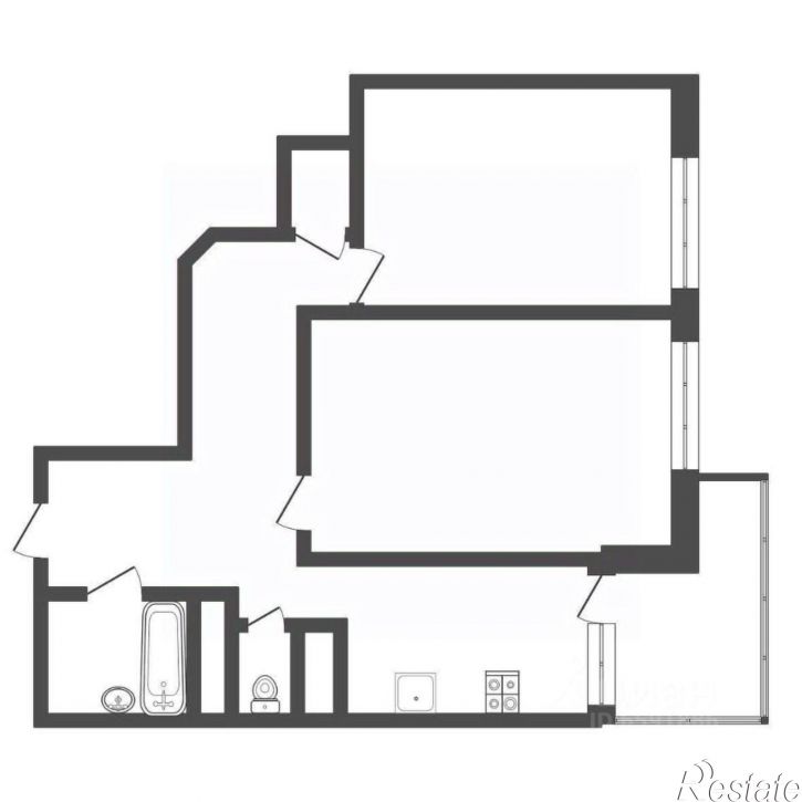 2-комн квартира