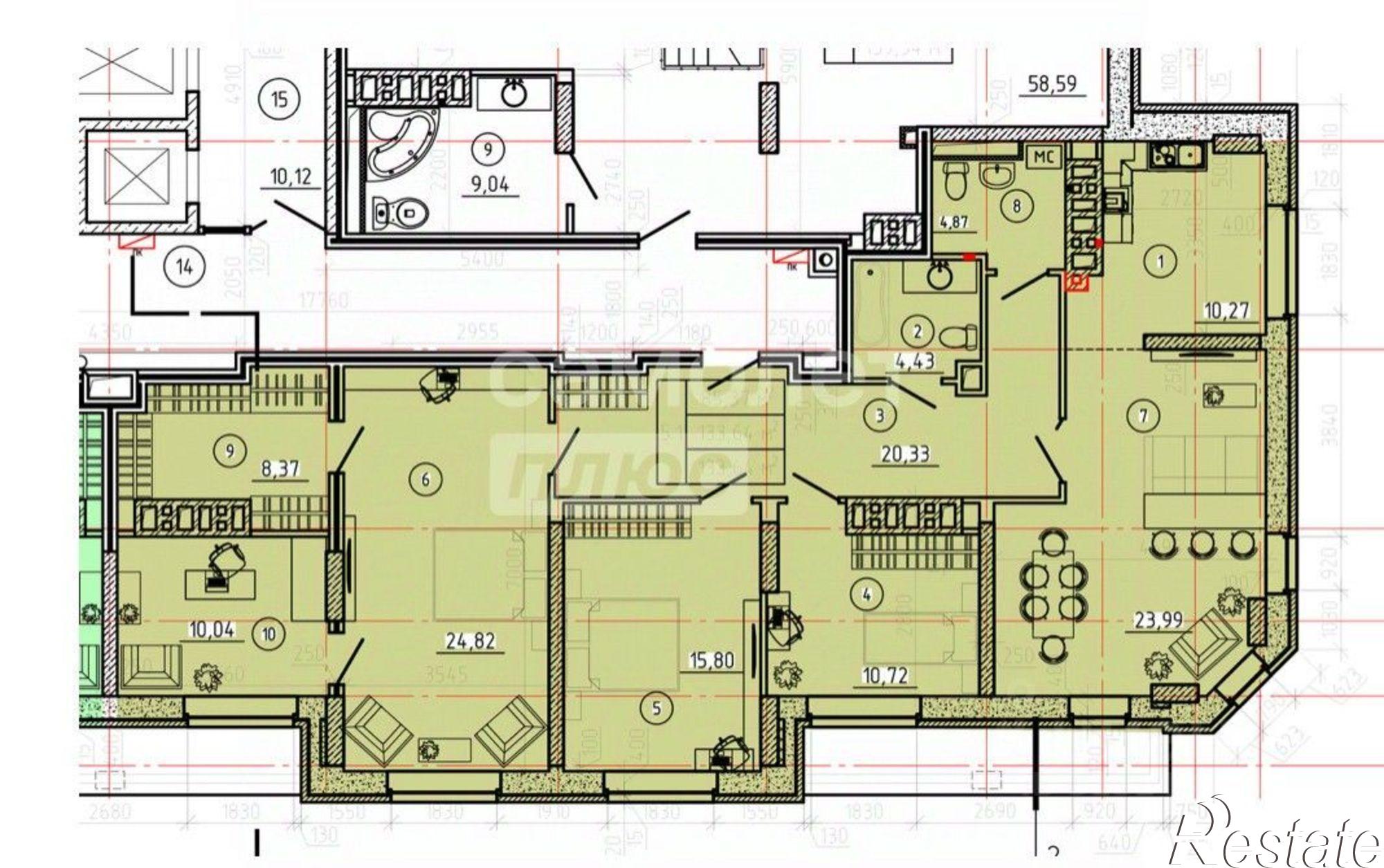 Купить квартиру за 22 380 000 рублей на проспект Ленина, 93