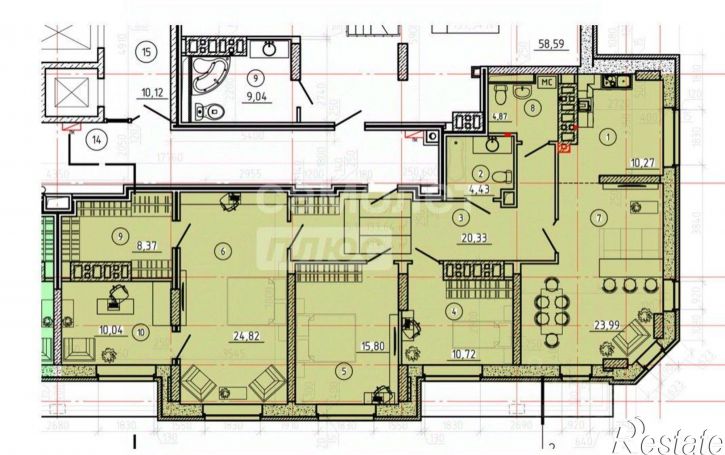 6-комн квартира проспект Ленина, 93,  д. 93
