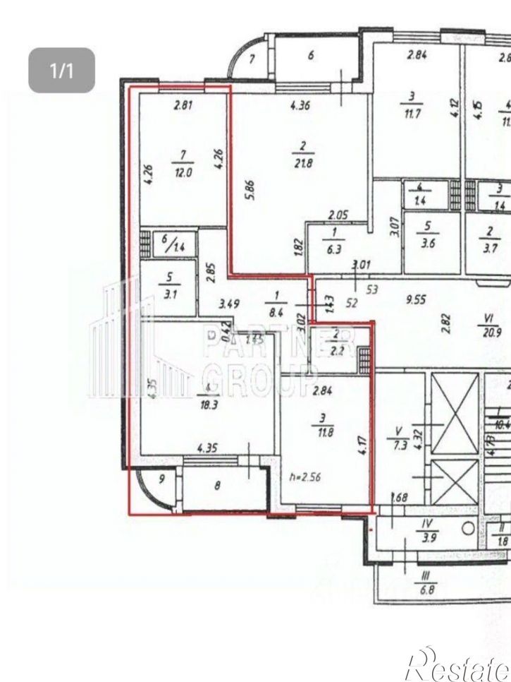2-комн квартира Павшинский мост, 1 к1,  д. 1 к1