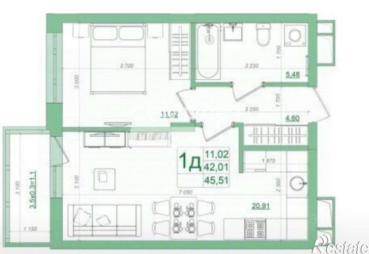 1-комн квартира Оборонная улица, 102В,  д. 102В