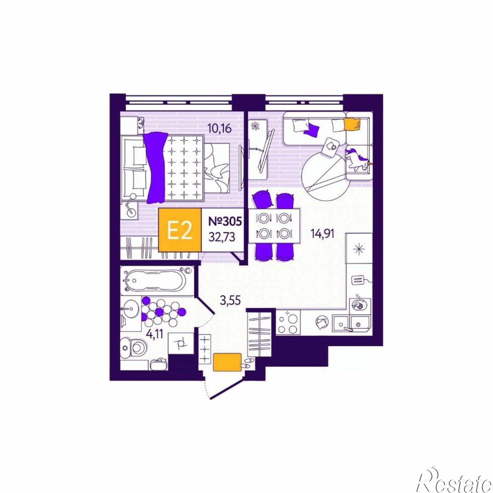 Купить квартиру за 3 894 870 рублей на ул Купцов Гречихиных, 2