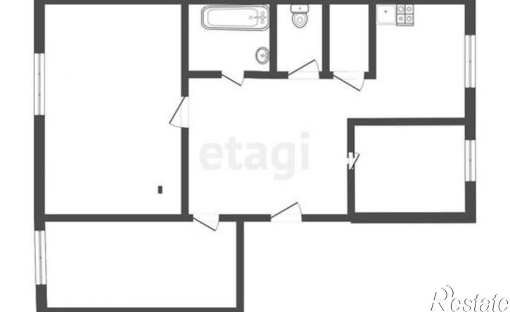 3-комн квартира посёлок Скуратовский, посёлок Комсомольский, 1