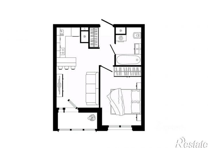 1-комн квартира в новом доме улица Седова, 26 к2,  д. 26 к2