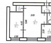 2-комн, 41кв м, этаж 1/5 улица Академика Обручева, 2