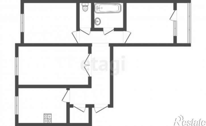 3-комн квартира улица Пузакова, 58,  д. 58