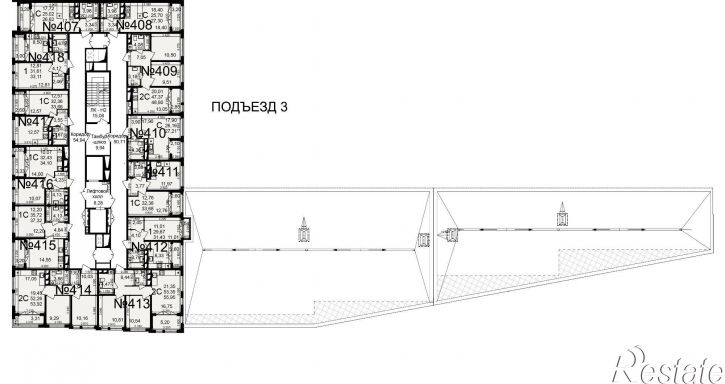 1-комн квартира в новом доме посёлок Горелки, Большая улица