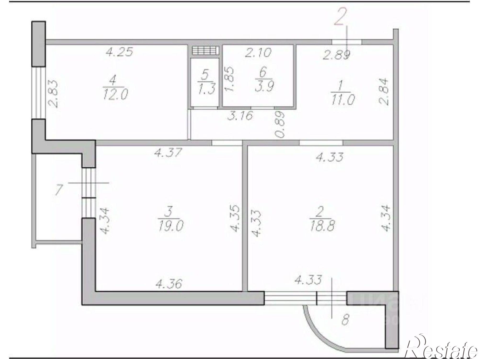 Купить квартиру за 6 004 000 рублей на улица Хворостухина, 2Б