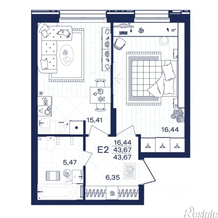 1-комн квартира в новом доме Путейская улица, 13,  д. 13