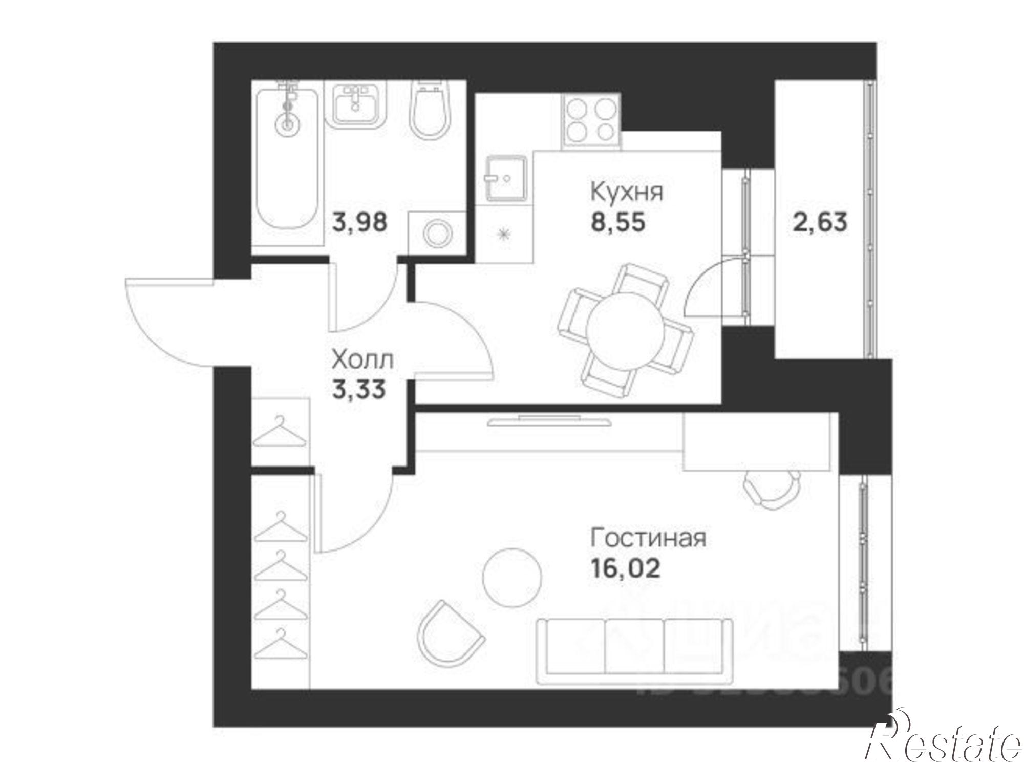 Купить квартиру за 3 036 000 рублей на улица Героев России, 8