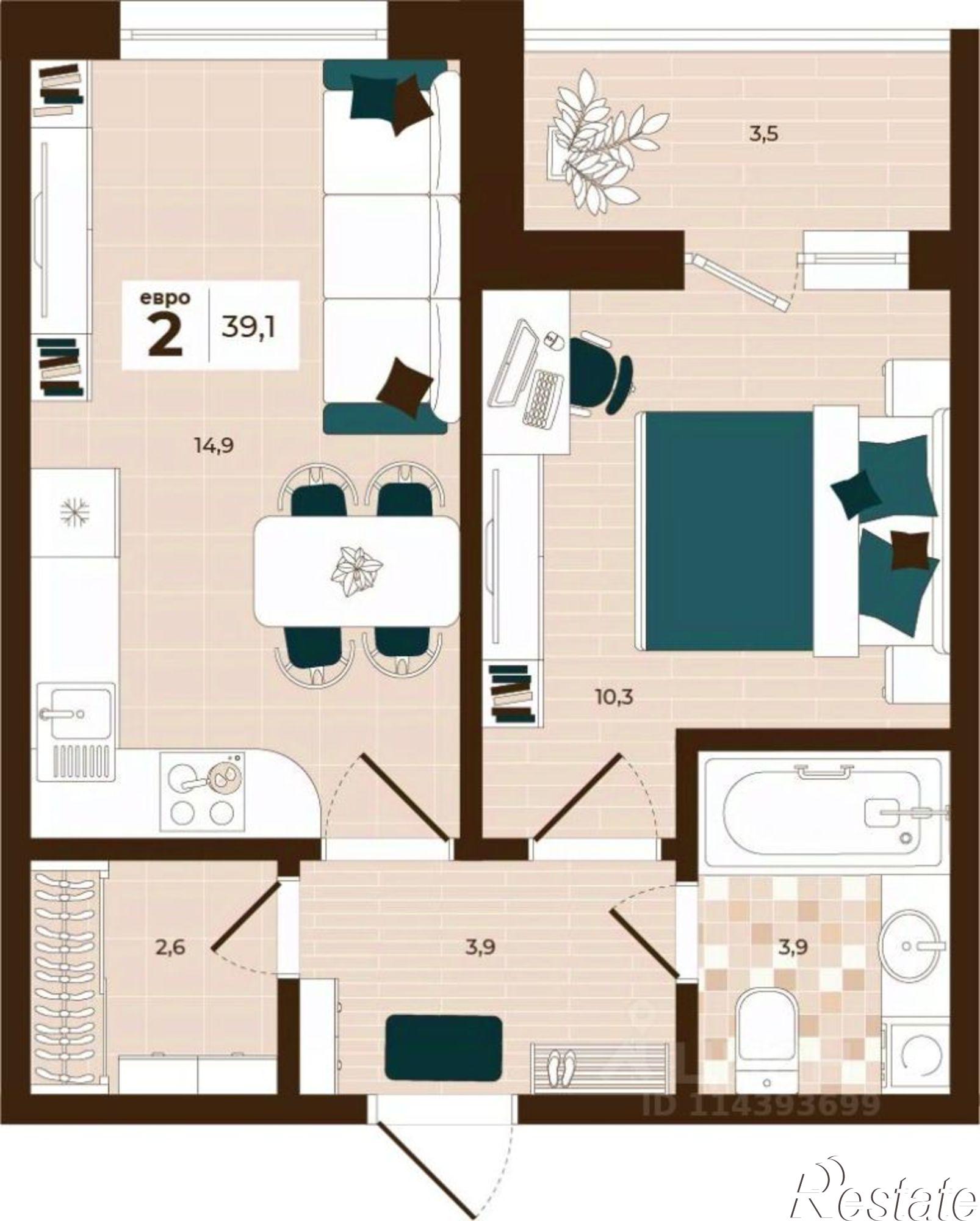 Купить квартиру за 5 278 500 рублей на улица Академика Насоновой, 3