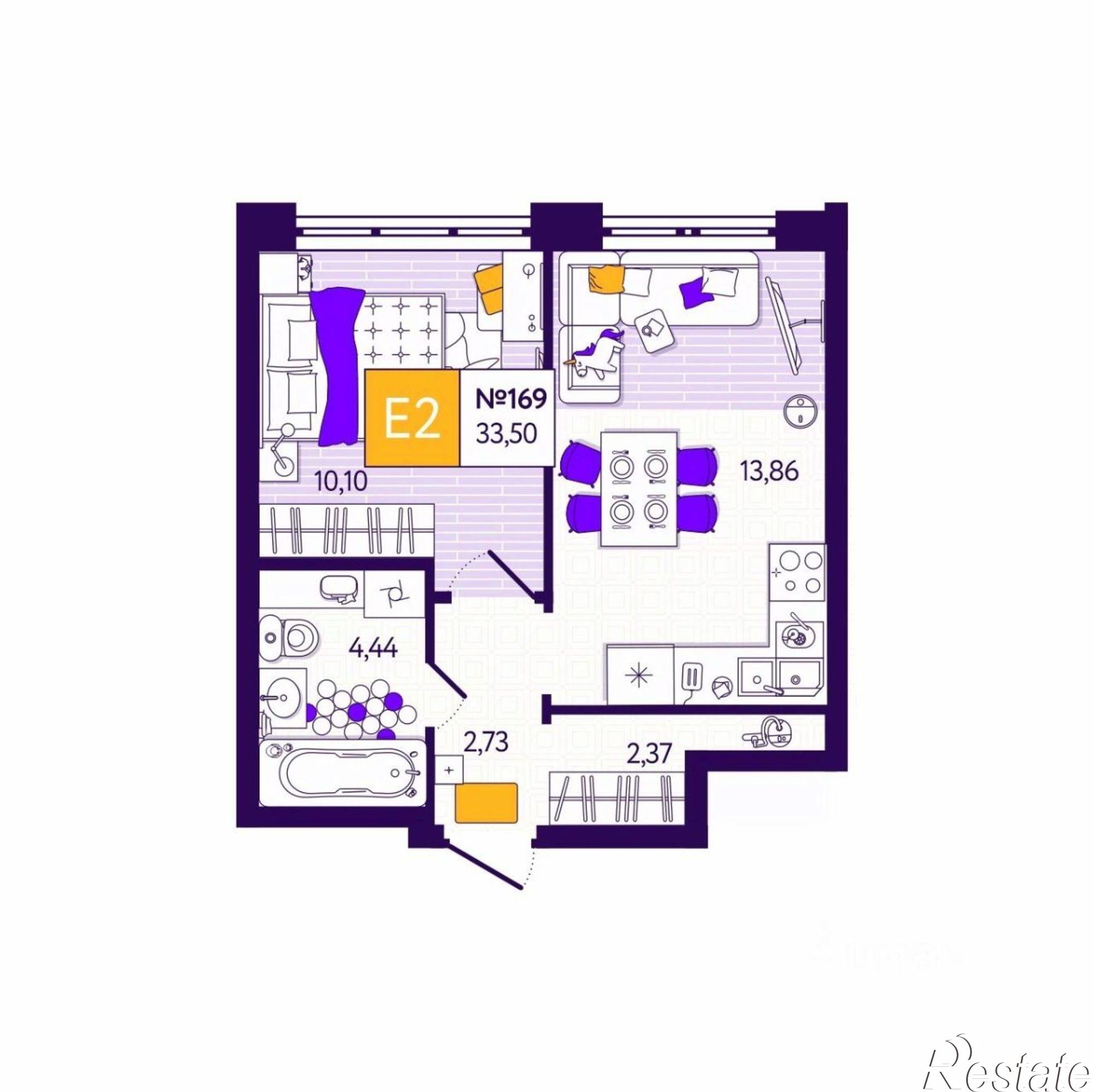 Купить квартиру за 3 986 500 рублей на ул Купцов Гречихиных, 2