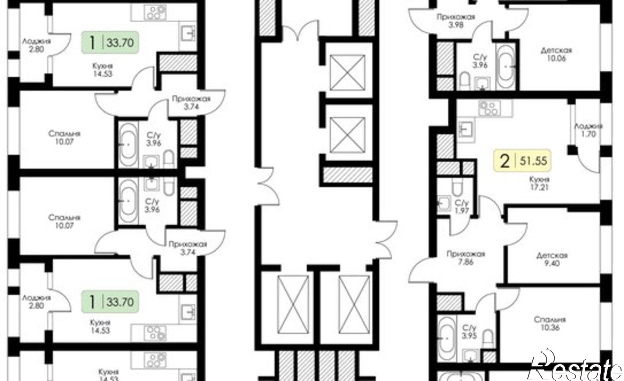 Купить квартиру за 8 522 010 рублей на ул Ряжская, 23