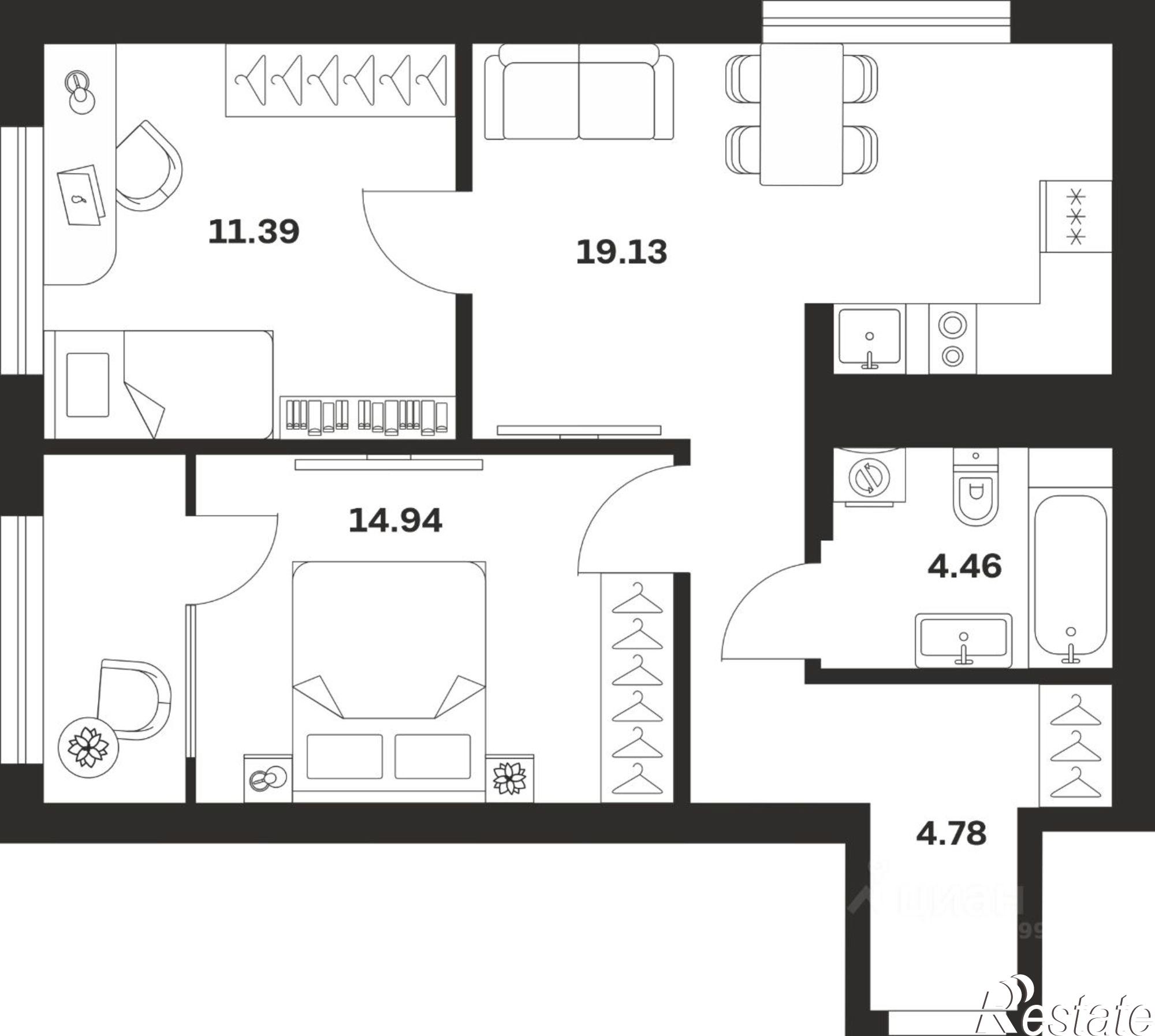 Купить квартиру за 6 837 500 рублей на ул Академика Насоновой, 18