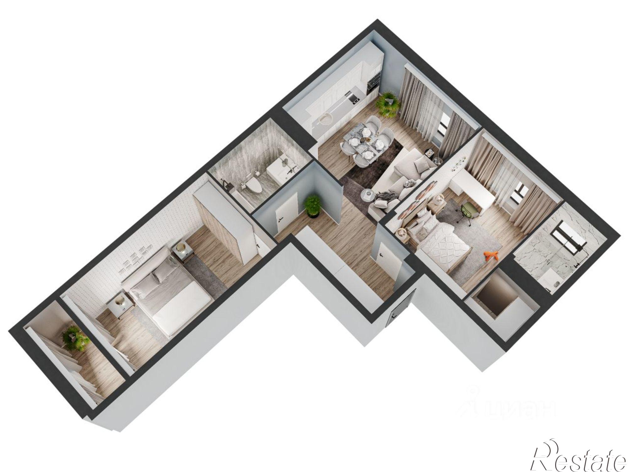 Купить квартиру за 7 615 300 рублей на улица Карпова, 103А