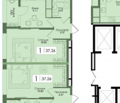 2-комн, 57 кв м, этаж 23/25 Торховский проезд, 6 к1