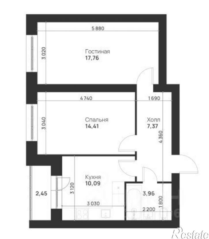 2-комн квартира улица Героев России, 8,  д. 8