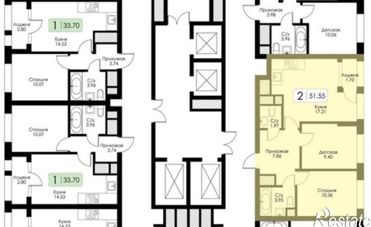 2-комн квартира в новом доме ул Ряжская, 23,  д. 23