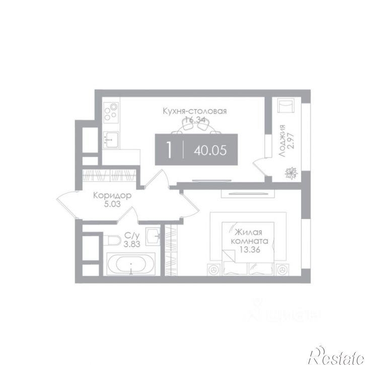 1-комн квартира в новом доме Торховский проезд, 4,  д. 4