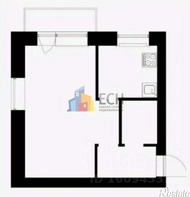 1-комн квартира улица Новосёлов, 4 к3,  д. 4 к3