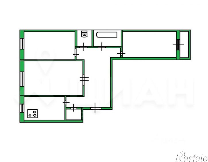 3-комн квартира улица Фёдора Смирнова, 3,  д. 3