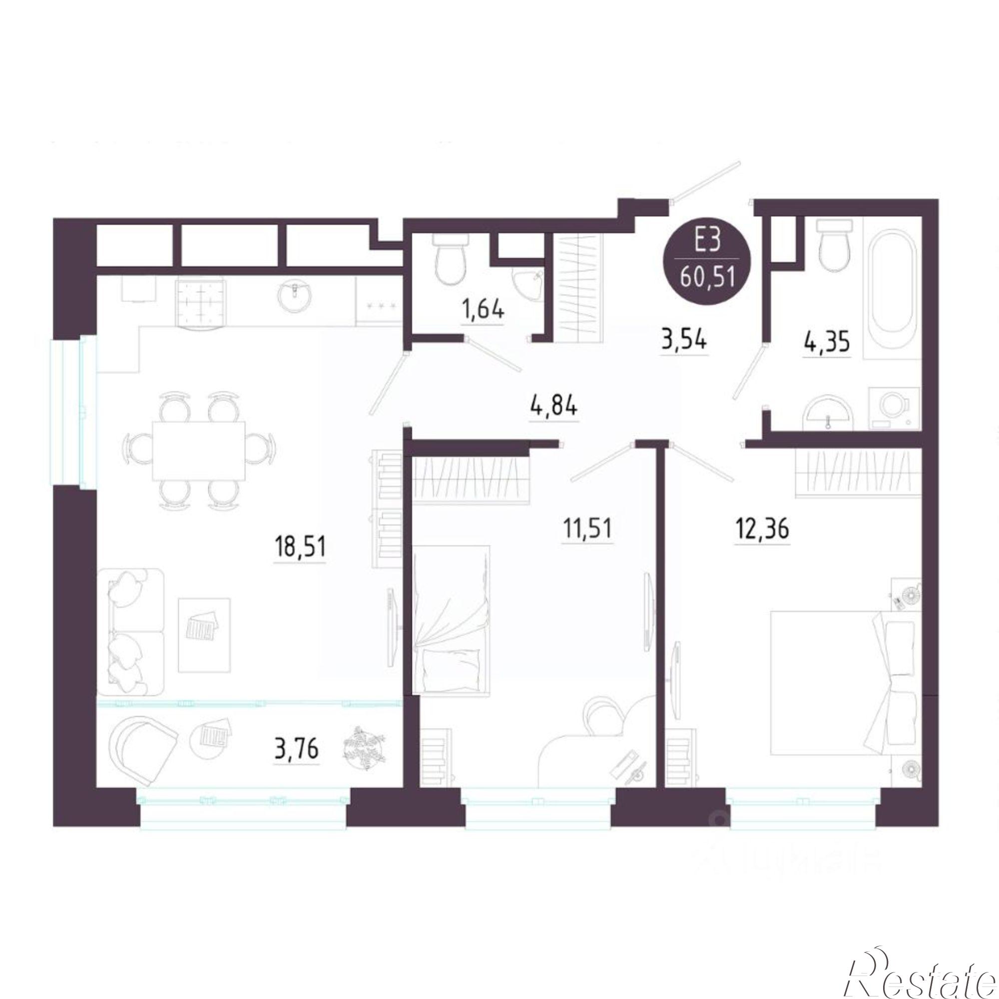 Купить квартиру за 7 077 860 рублей на Большая улица, 8