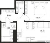 1-комн, 40 кв м, этаж 1/4 ул Богородицкая, 8В