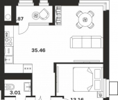 3-комн, 95 кв м, этаж 6/8 ул Смидович, 18Б