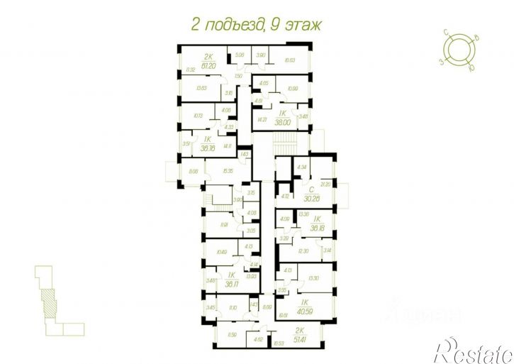 2-комн квартира в новом доме Самоварная улица