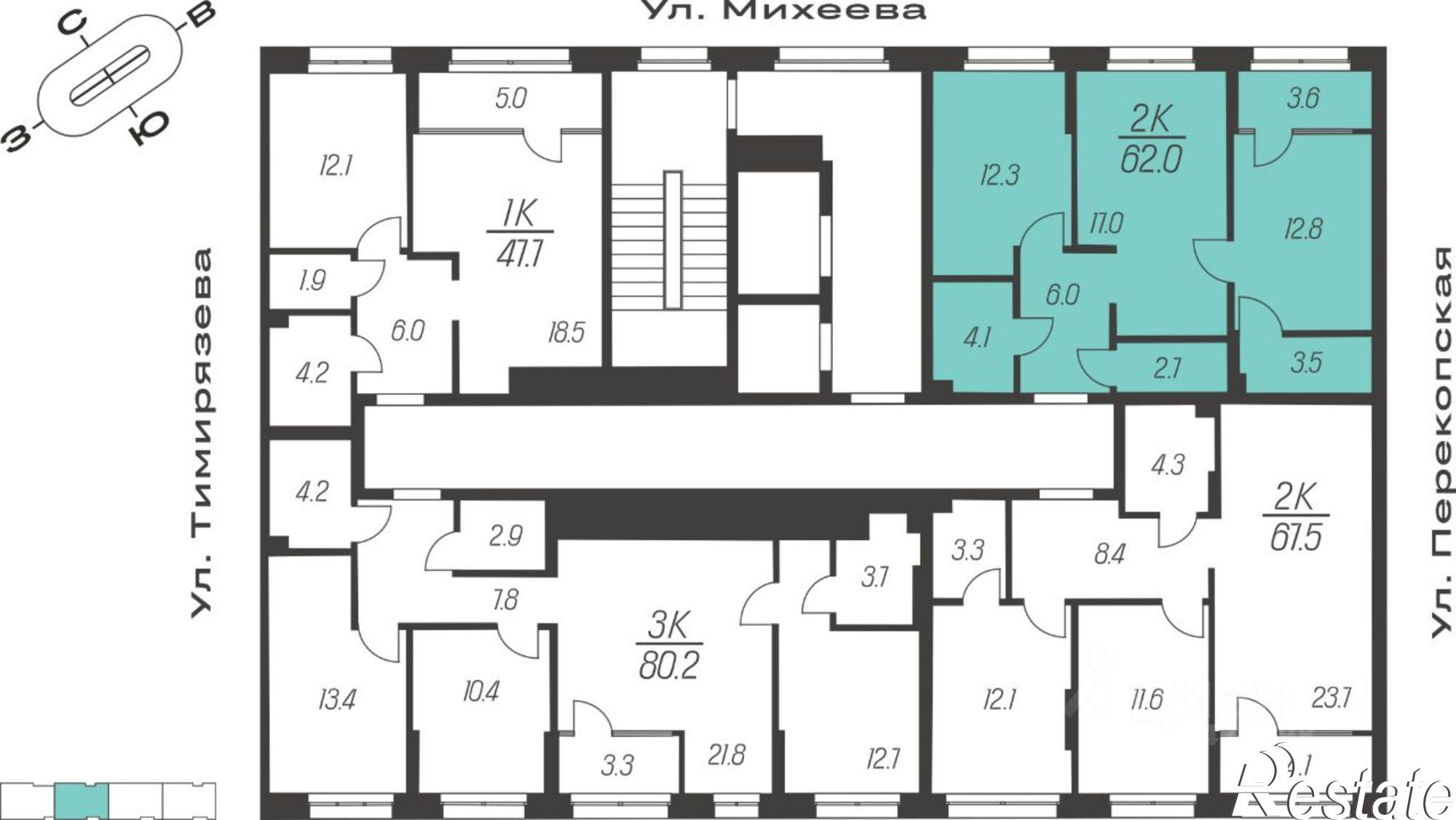 Купить квартиру за 9 555 050 рублей на улица Михеева, 11