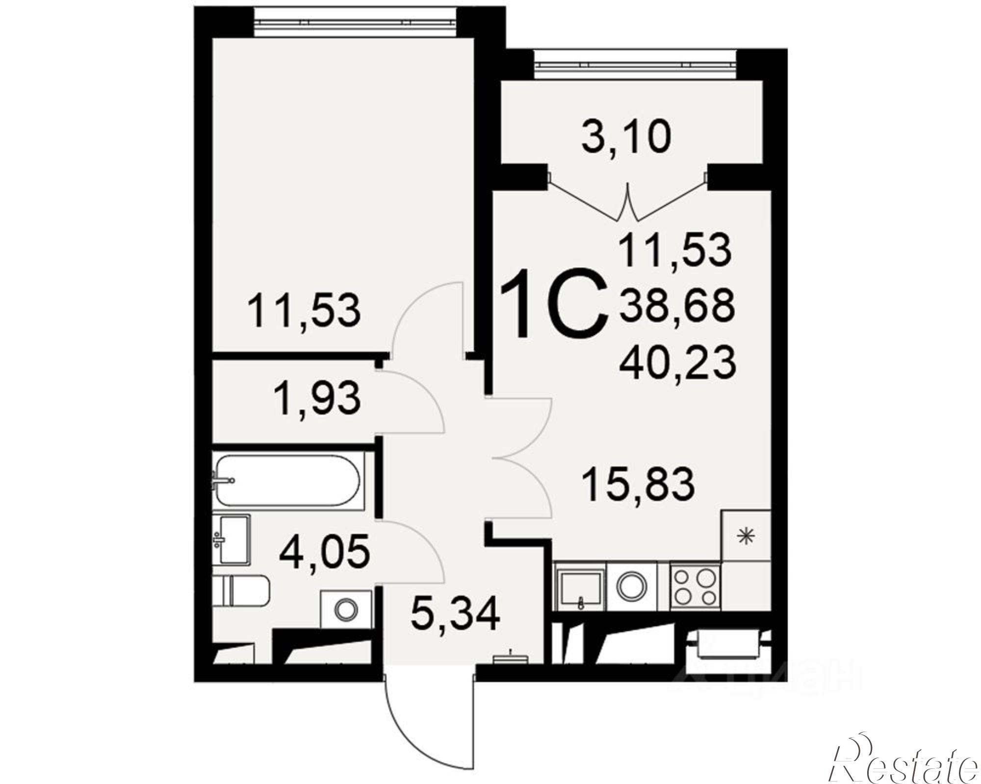Купить квартиру за 4 787 370 рублей на Одоевское шоссе, 73