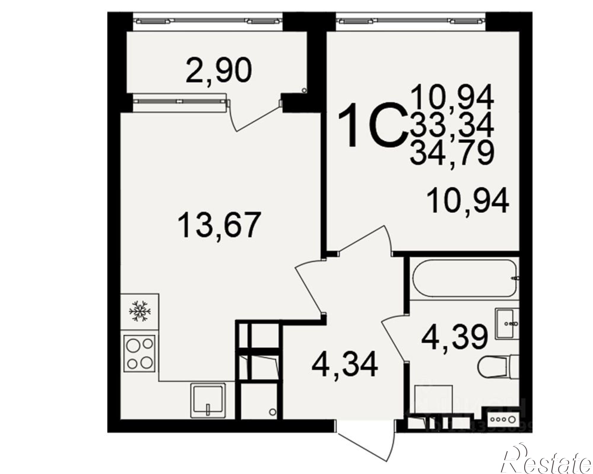 Купить квартиру за 3 861 690 рублей на Венёвское шоссе