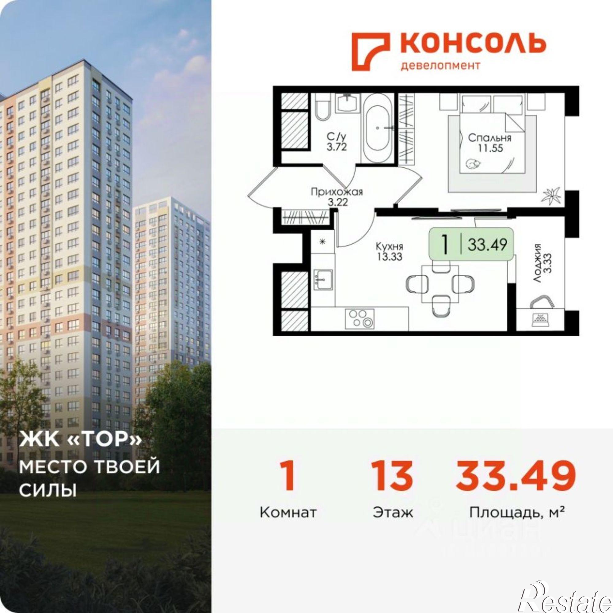 Купить квартиру за 4 964 890 рублей на Торховский проезд, 4