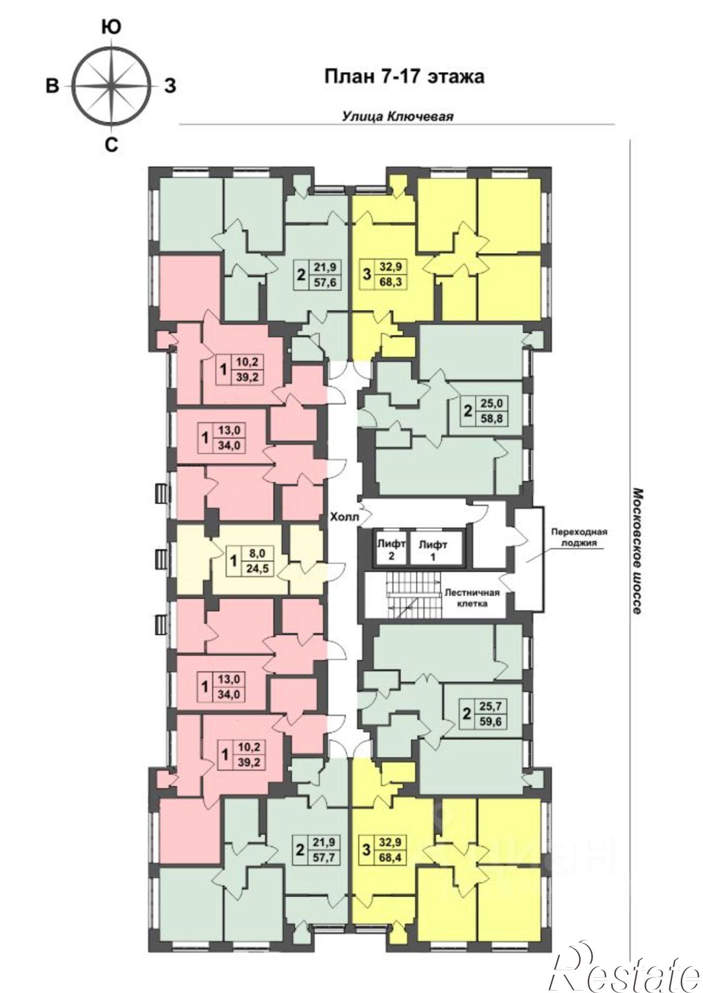 Купить квартиру за 4 079 600 рублей на Ключевая улица, 1