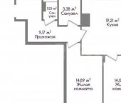 3-комн, 61кв м, этаж 5/17 посёлок Горелки, Ключевая улица, 6