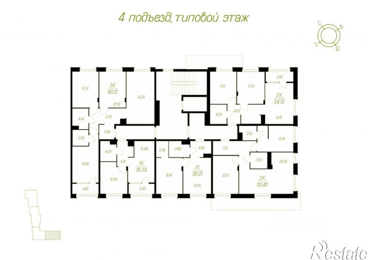 3-комн квартира в новом доме Самоварная улица, 21,  д. 21