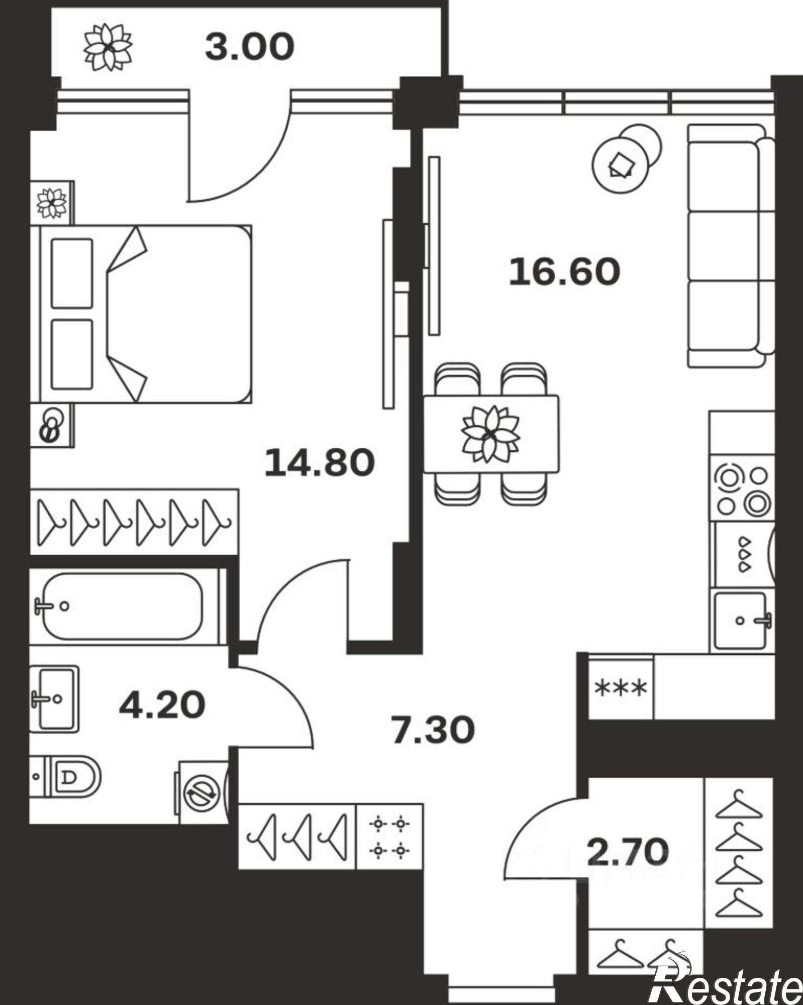 Купить квартиру за 14 725 800 рублей на ул Фридриха Энгельса, 62