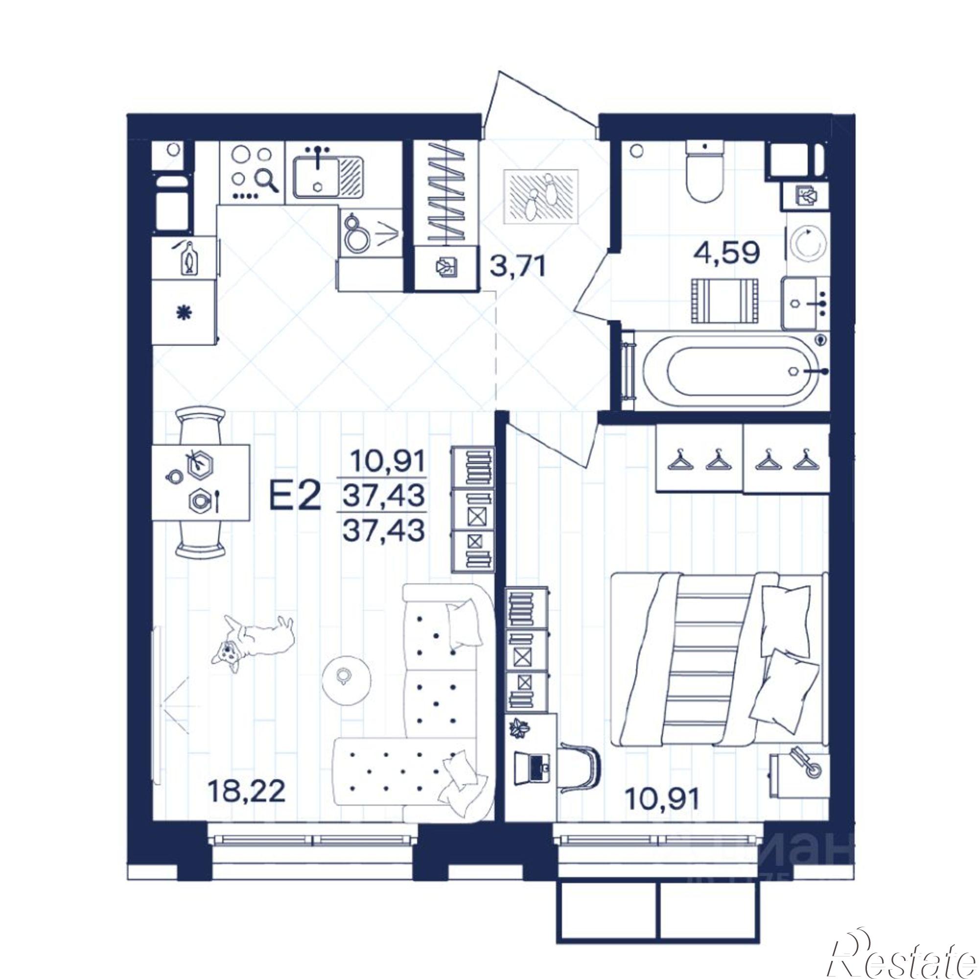 Купить квартиру за 6 499 000 рублей на ул Путейская, 17