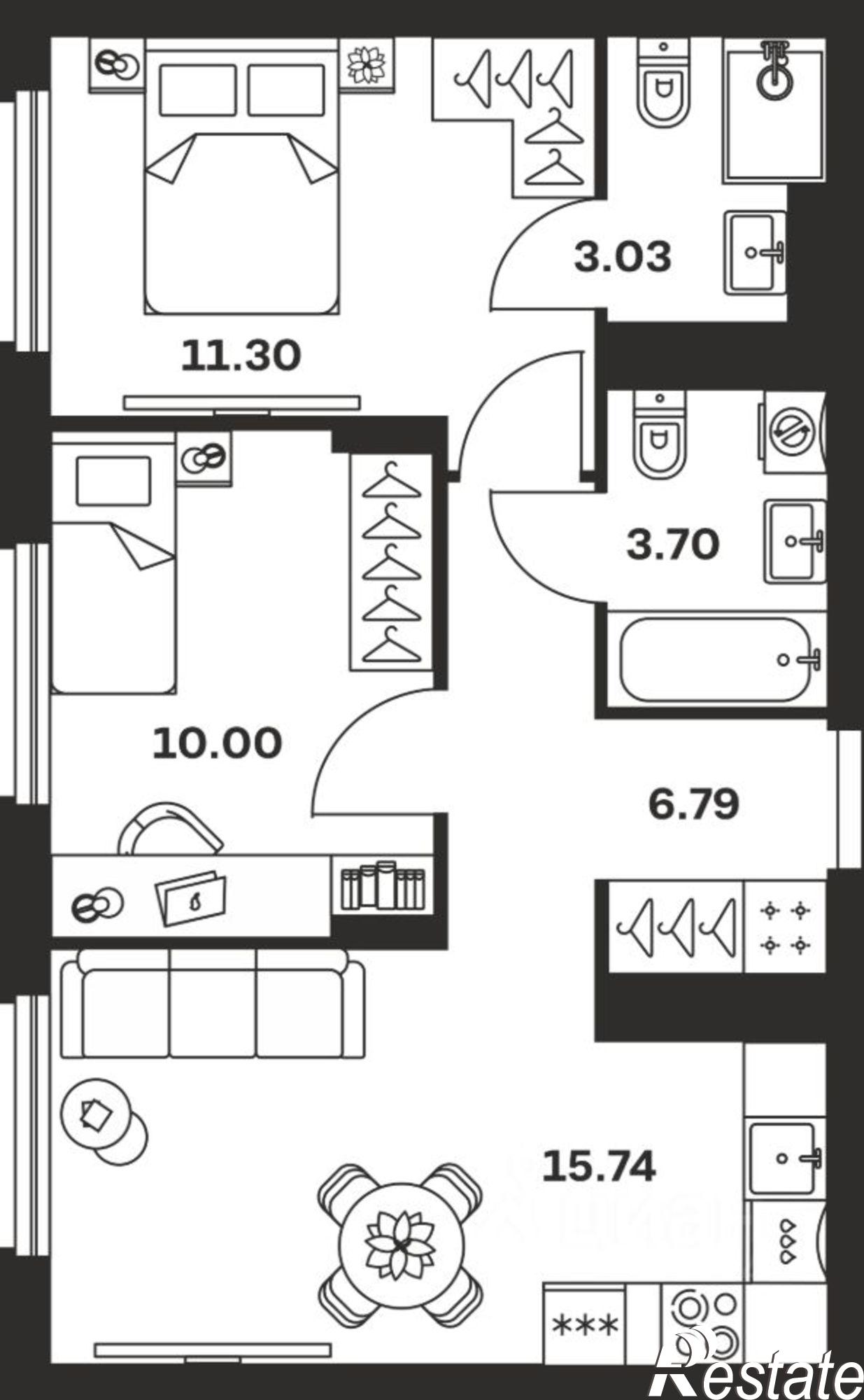 Купить квартиру за 6 471 680 рублей на Самоварная улица