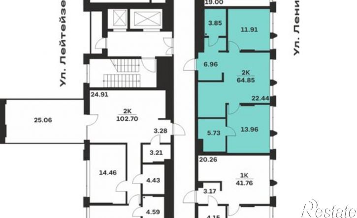 2-комн квартира в новом доме улица Ленина, 18,  д. 18