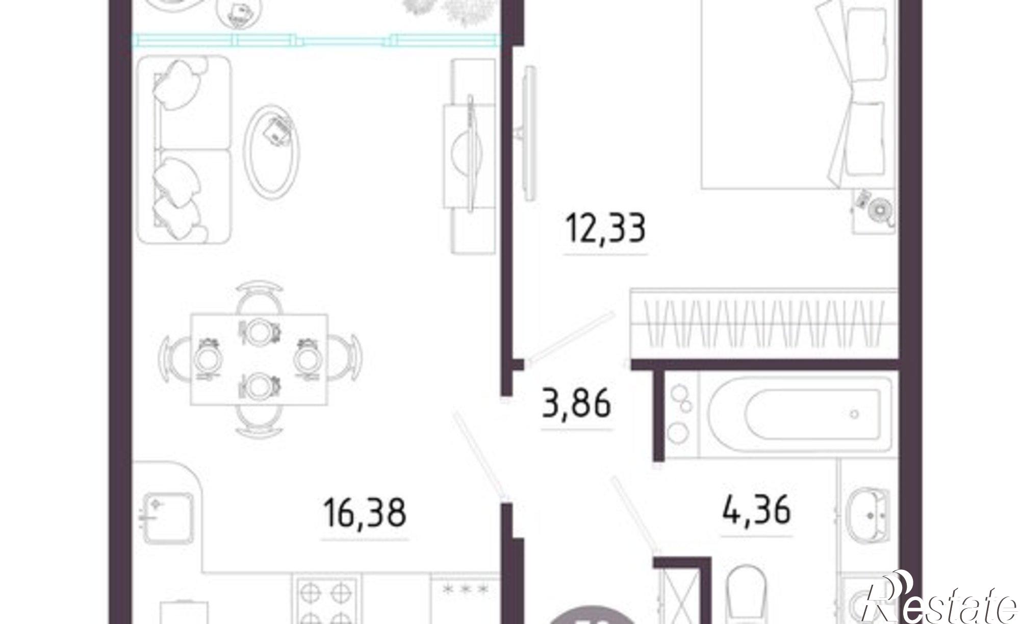 Купить квартиру за 4 928 640 рублей на Большая улица, 10