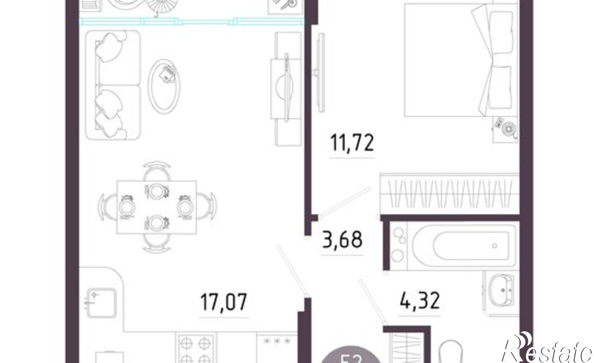 Купить квартиру за 4 929 870 рублей на ул Пряничная, 7