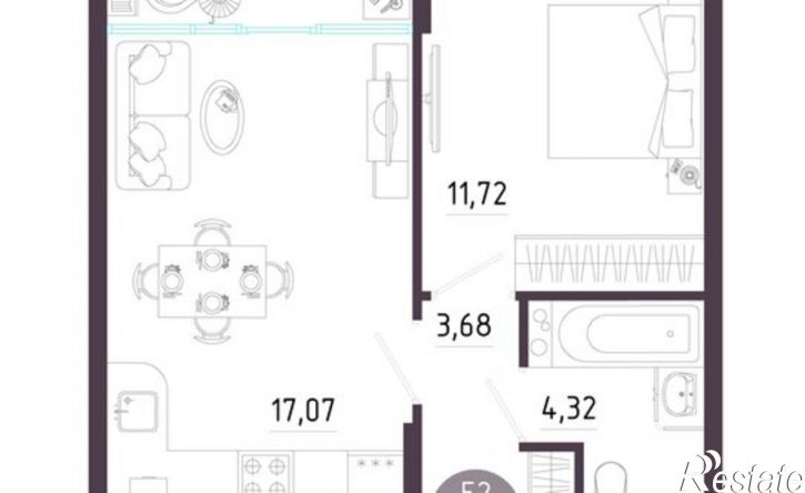 1-комн квартира в новом доме ул Пряничная, 7,  д. 7