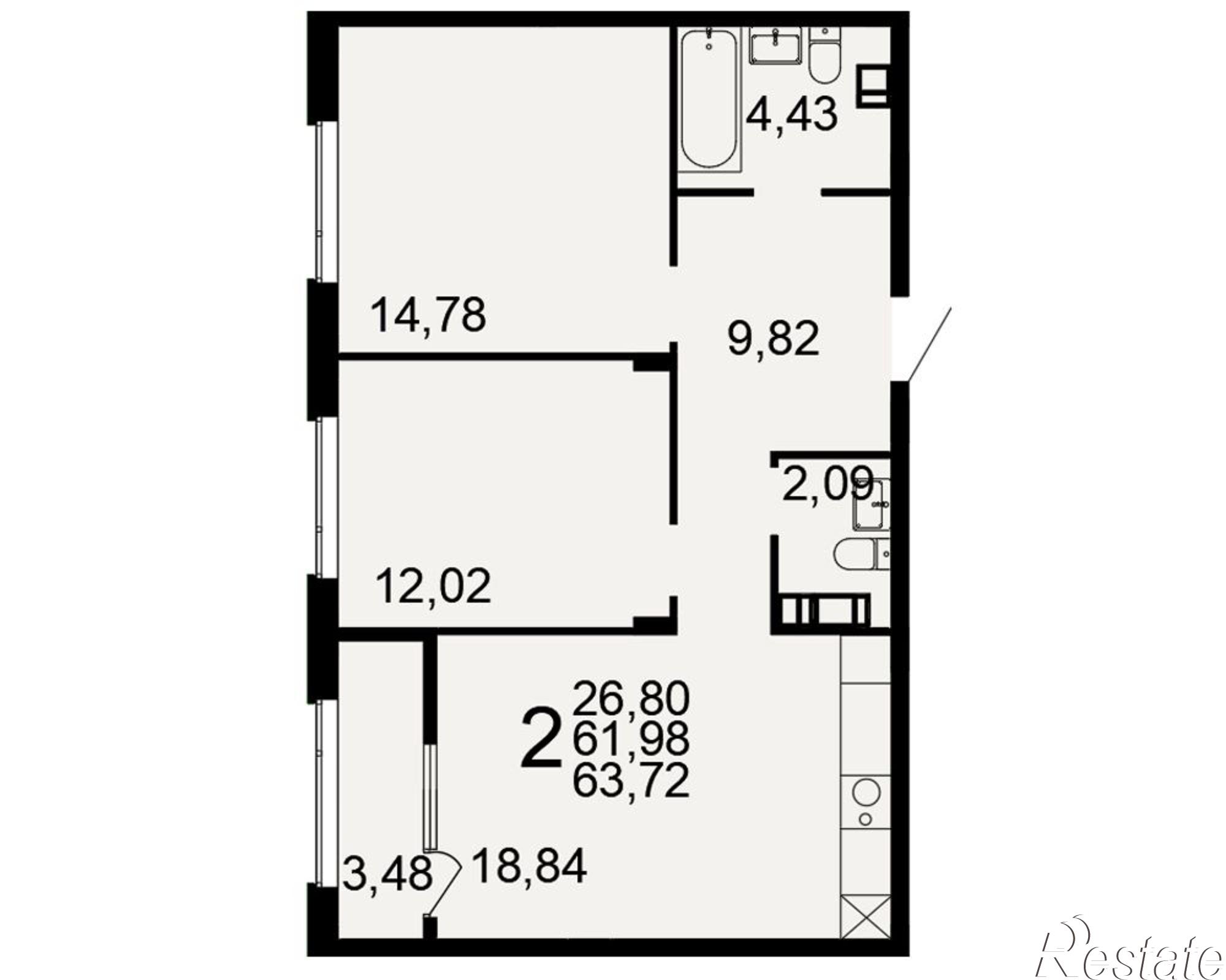 Купить квартиру за 7 327 800 рублей на Самоварная улица, 1