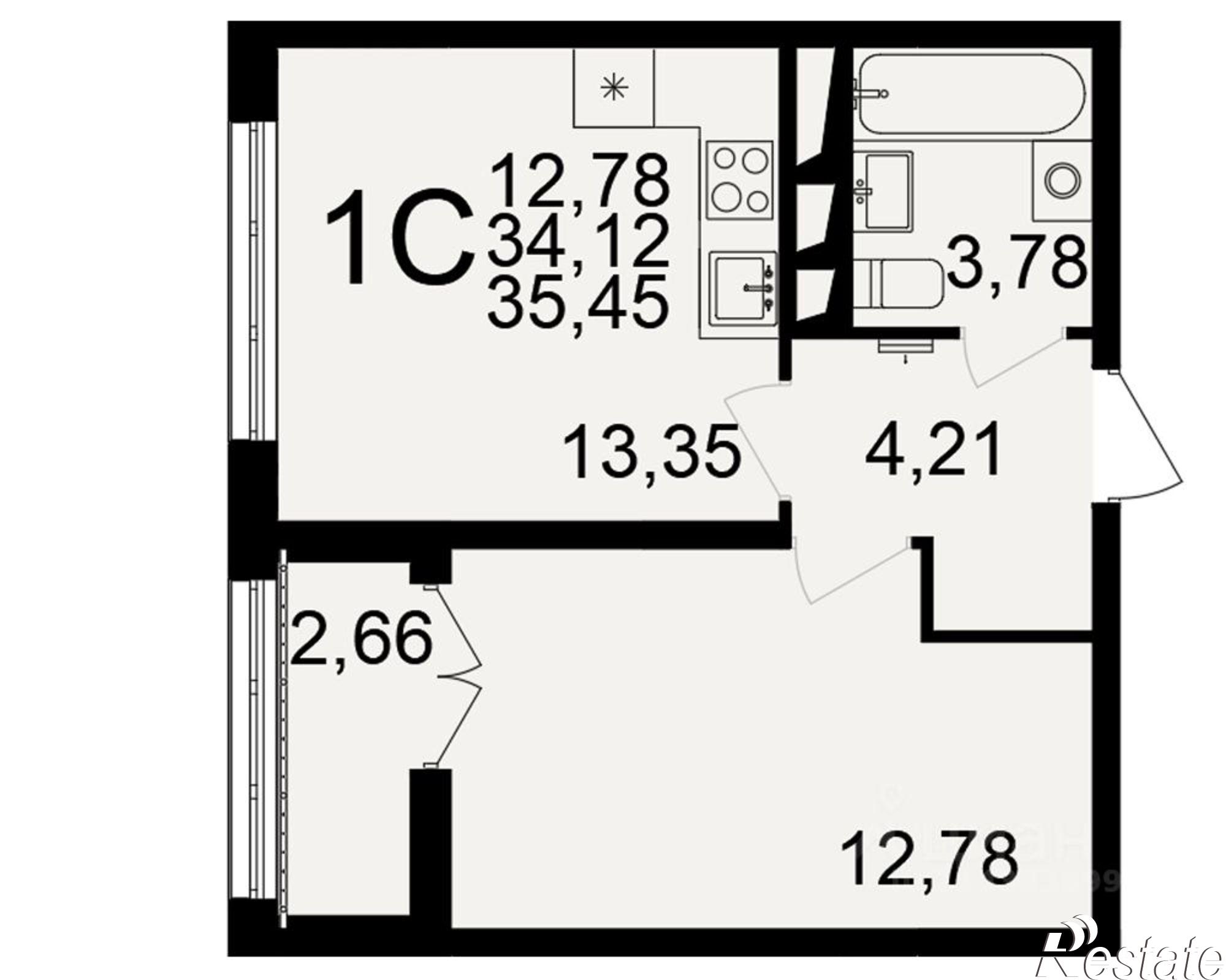 Купить квартиру за 4 360 350 рублей на посёлок Горелки, Большая улица